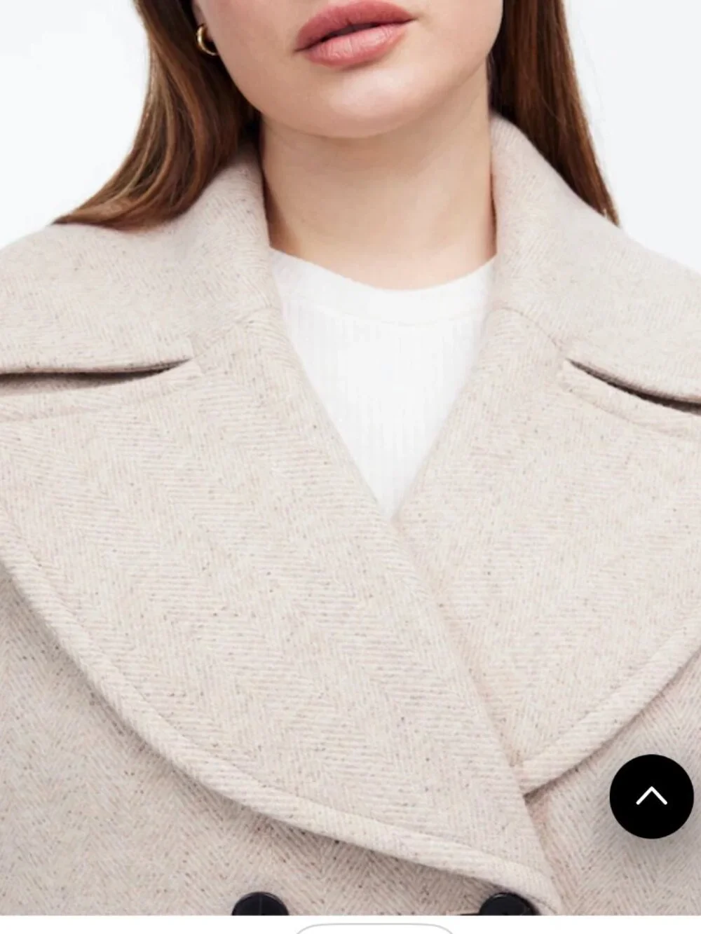 MADEWELL OVERSIZED-COLLAR SHORT PEACOAT SIZE 2X